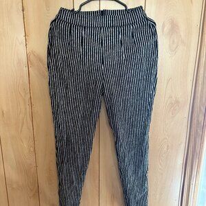 Miss Kitty Striped Cigarette Pants by Vixen by Micheline Pitt